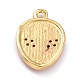 Golden Plated Brass Micro Pave Clear Cubic Zirconia Pendants ZIRC-L097-031D-G-3