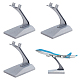 FINGERINSPIRE 4 Sets Plastic Model Plane Display Stand Gray Detachable Display Holder Universal Aircraft Model Plane Stand No Airplane Model Show Stand for Building Blocks Planes Accessories ODIS-FG0001-76-1