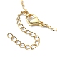 2Pcs 2 Color Brass Bar Link Chains Macrame Pouch Empty Stone Holder for Pendant Necklaces Making NJEW-JN04466-02-5