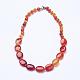 Natural Agate Beaded Necklaces NJEW-G922-01-1