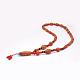 Buddhist Jewelry Natural Tibetan Agate Beaded Necklaces NJEW-F131-19-2