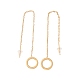Long Chain with Open Ring Dangle Stud Earrings EJEW-A067-10G-2