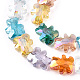 Electroplate Transparent Glass Beads Strands EGLA-CJC0002-02-2