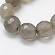 Natural Grey Agate Beads Strands G-G067-14mm-1-2