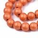 Painted Natural Wood Beads Strands WOOD-S053-58H-3
