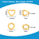 UNICRAFTALE 20Pcs 2 Style Golden Linking Ring 304 Stainless Steel Round Linking Ring Heart Hollow Link Pendants Earring Beading Hoop Open Bezels Charms Connectors for Jewelry Making STAS-UN0045-88-4