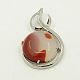 Natural Red Agate Pendants G-J056-12-2