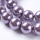 Hebras redondas de perlas de vidrio teñido ecológico HY-A002-14mm-RB056-3