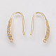 Brass Micro Pave Cubic Zirconia Earring Hooks KK-F731-05G-1