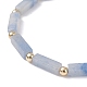 Bracelet extensible perles rectangle pierres naturelles BJEW-JB07506-9