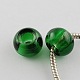 Spray Painted Glass Large Hole Beads X-DGLA-R015-8mm-04-1