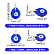Arricraft 8pcs 4 style pendentifs au chalumeau faits à la main mauvais œil FIND-AR0003-27-2