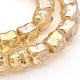 Pearl Luster Plated Glass Bead Strands G-J328-PL01-1