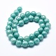 Billes de perles d'amazonite imitation en jade blanc naturel G-O164-05-12mm-2