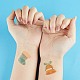 Gorgecraft 9Pcs 9 Style Christmas Theme Pattern Removable Temporary Water Proof Tattoos Paper Stickers AJEW-GF0007-32-6