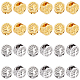 PandaHall Elite 40Pcs 2 Colors Alloy Spacer Beads FIND-PH0005-95-1