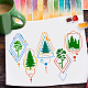 FINGERINSPIRE Mystic Forest Painting Stencil 8.3x11.7inch Woodland Trees Painting Template Nature Theme Plastic Stencil for Painting on Wall Wood Canvas Fabric Furniture DIY Home Decoration DIY-WH0396-671-7