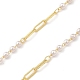 Brass Beaded Necklaces NJEW-JN02984-01-3