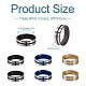 Crafans 6Pcs 3 Colors Stainless Steel Plain Band Rings RJEW-CF0001-02-3