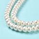 Fili di perle di perle d'acqua dolce coltivate naturali PEAR-J007-03-4