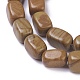 Natural Wood Lace Stone Beads Strands G-I222-09-3