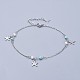 304 Stainless Steel Charm Anklets AJEW-AN00265-2