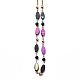 304 Stainless Steel Beaded Necklaces NJEW-H210-C-G-3