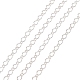 Cadenas hechas a mano de hierro chapado en color plateado cadenas figaro cadenas madre-hijo CHSM023Y-S-1