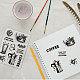 カスタムPVCプラスチッククリアスタンプ  DIYスクラップブッキング用  装飾的なフォトアルバム  カード作り  コーヒー  160x110mm DIY-WH0618-0032-2