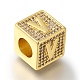 Perline in ottone zirconi&nbsp;KK-Q818-01V-G-2