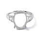 Componentes de anillo de plata de ley 925 ajustables STER-K179-38P-2