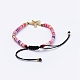 Bracelets de perles tressées réglables BJEW-JB05099-02-2
