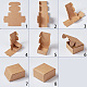 クラフト紙箱  折りたたみボックス  正方形  淡い茶色  6.2x6.2x3.5cm X-CON-WH0036-01-2