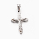 Thème de pâques femmes hommes 201 pendentifs croix crucifix en acier inoxydable STAS-F010-46P-1