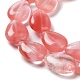 Chapelets de perles en verre de quartz de cerise G-L242-18-4