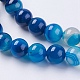 Round Dyed Natural Striped Agate/Banded Agate Beads Strands X-G-G582-8mm-10-3