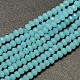 Faceted Rondelle Imitation Jade Glass Beads Strands EGLA-J134-3x2mm-C03-1