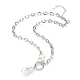 Collares con colgante de perlas de imitación de acrílico NJEW-L458-081-3