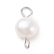 Ciondoli connettore perla d'acqua dolce naturale PALLOY-JF01404-03-2