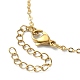 Brass Braided Macrame Pouch Star Pendant Necklace NJEW-TA00096-4