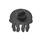 クラゲエナメルピン  バックパックの服のための電気泳動の黒い合金の漫画のブローチ  ピンク  29x26x1.7mm JEWB-Q027-03EB-01-3