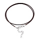 Waxed Cotton Cord Necklace Making MAK-S034-005-3
