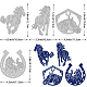 Benecreat 4 pezzo di fustellati realistici con motivo a cavallo DIY-WH0309-822-2