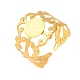 Componenti dell'anello del polsino aperto in ferro&nbsp;IFIN-NH0001-03G-1