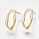 Brass Stud Earring Findings KK-S350-010G-1