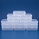 Benecreat 14 paquete de caja cuadrada de plástico transparente para almacenamiento de cuentas con tapas abatibles para artículos pequeños CON-BC0004-49-2