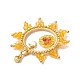 Стеклянные бусины с латунными подвесками PALLOY-MZ00263-4