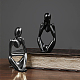 Gorgecraft 3pcs3スタイルの合成樹脂で飾る  人間の形  ブラック  60~76x50~58x124~127mm  1個/スタイル DJEW-GF0001-31-6