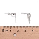 Accessoires de clous d'oreilles en 925 argent sterling avec zircone cubique STER-I016-090P-4