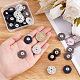 Nbeads 24Pcs 4 Colors Alloy Snap Buttons FIND-NB0003-67-3